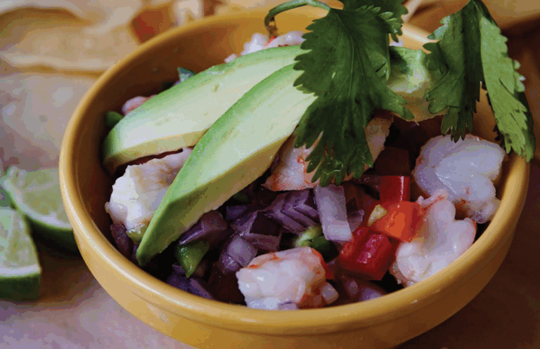 Chubby Unicorn Cantina Shrimp Ceviche